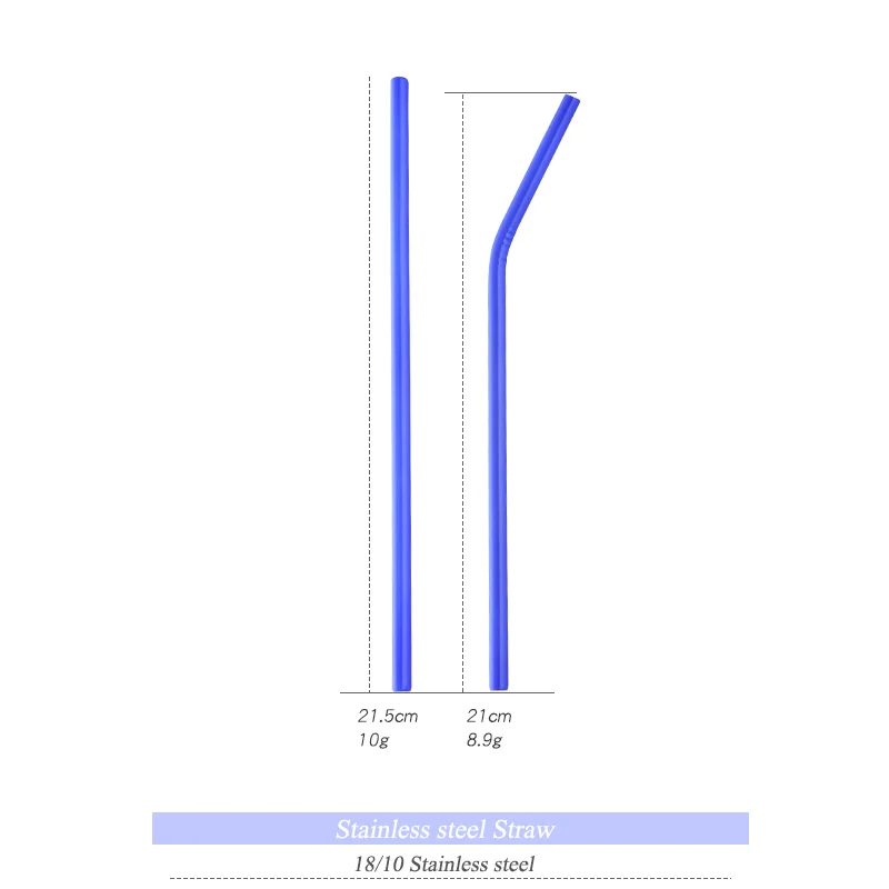 2 шт. многоразовые трубочки из нержавеющей стали с изменением цвета|Соломинки для