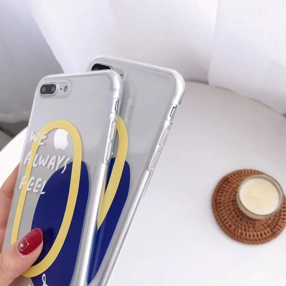 Hazy beauty для iPhone X 6 S 7 8 Plus чехол прозрачный узорчатый мягкий силиконовый из ТПУ