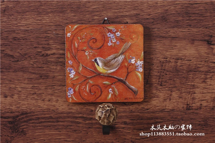 Креативные деревянные декоративные настенные крючки в стиле ретро|store hangers|store