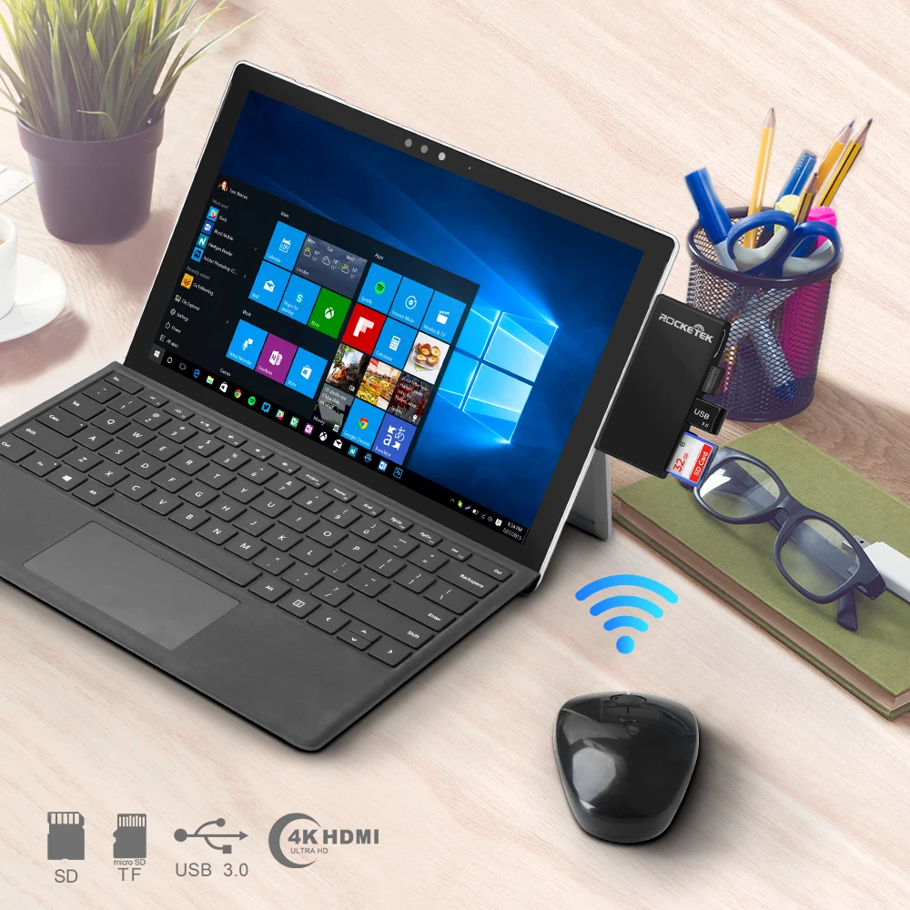 Rocketek usb 3 0 card reader HUB 4 К HDMI адаптер для SD TF micro Microfoft Surface Pro 5 компьютерные аксессуары |