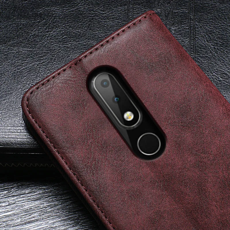 Чехол для Nokia 6 1 Plus чехол высокое качество Ретро стиль флип кожаный X6 2018 бизнес