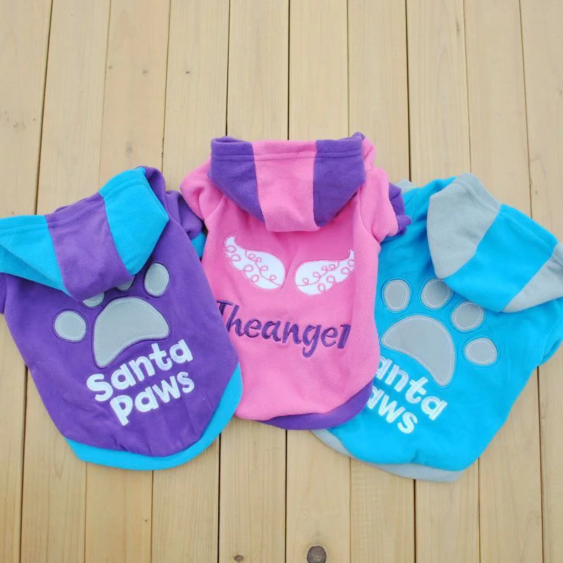 Толстовка для маленьких собак и кошек одежда пальто флисовая верхняя теплый