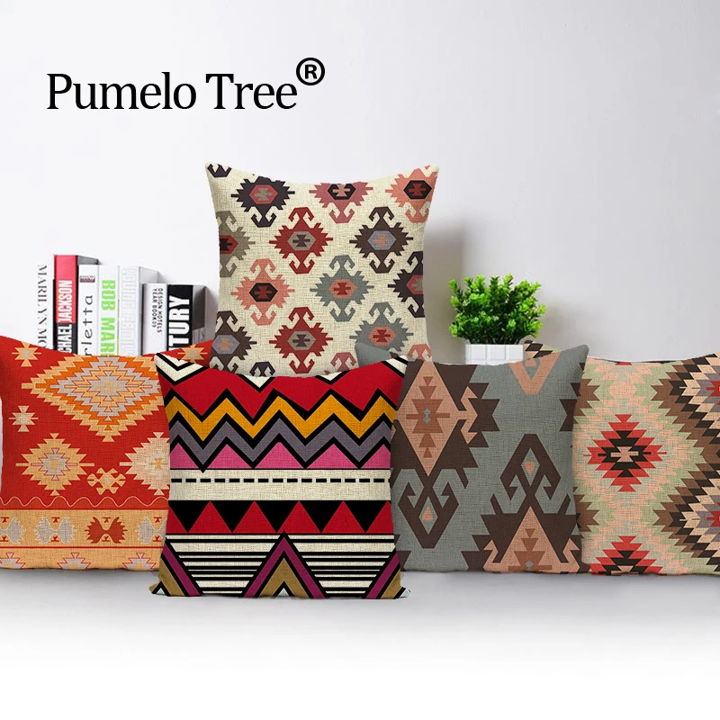 

Винтажная богемная Подушка без наполнителя, хлопковая подушка из смеси льна, домашняя Свадебная декоративная поясная наволочка, Almofada Cojines