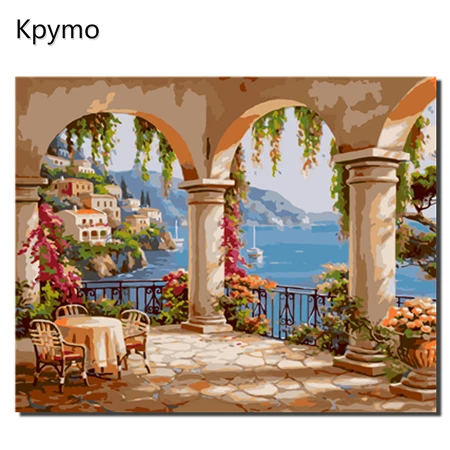 VA-0436 Kpymo живопись каллиграфия декоративная акриловая кисть для рисования живопись по номерам модульная Картина на холсте по номерам VA1022 красота - Цвет: VA-0436