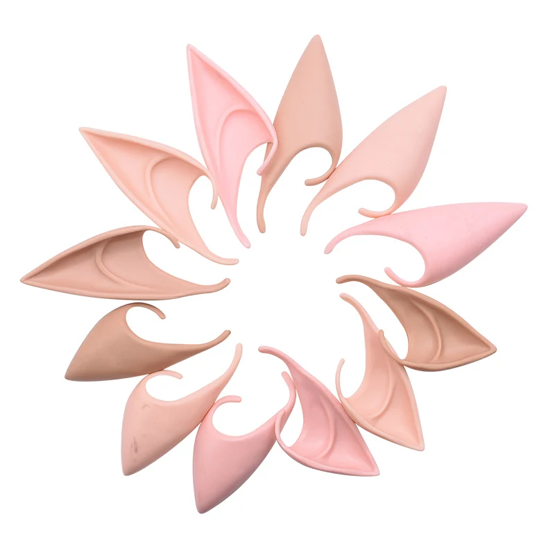 1pair Fake Soft Angel Elf Ears Simulation Ear Props Cosplay Elf Fairy Accessories For Halloween Christmas Event Party Decoration