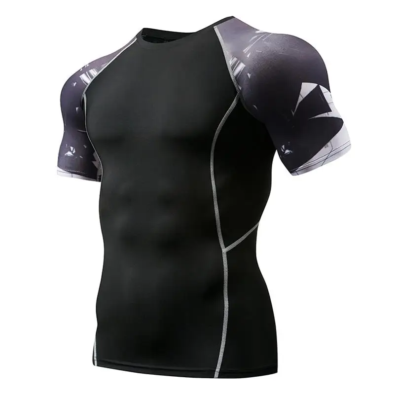 Новая компрессионная рубашка с рукавом реглан для мужчин и женщин, велосипедная базовая одежда, велосипедная рубашка с коротким рукавом, хорошо дышащее нижнее белье, Джерси