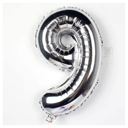 Цифра баллон из гелий 32 дюйма золотой серебряный фольгированный шар большой с днем рождения свадебные шары украшения Гигантские вечерние шары цифры - Цвет: silver Number 9