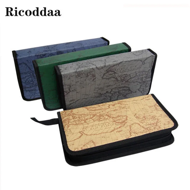 80pcs Disc CD DVD Capacity Case Storage Holder Carry Case Organizer Sleeve Wallet Cover Bag Box CD DVD Storage Cover Accessories