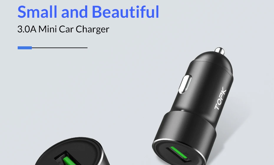 TOPK Quick Charge 3,0 Автомобильное зарядное устройство адаптер для iphone samsung huawei Xiaomi usb телефон зарядное устройство Быстрая зарядка автомобильное зарядное устройство