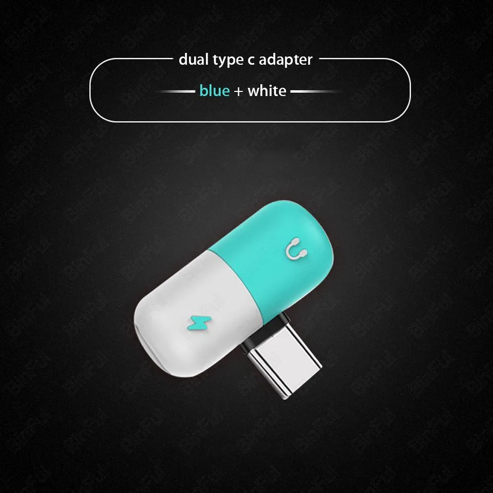 Двойной usb type C адаптер USB-C конвертер зарядное устройство для мобильного телефона зарядный кабель для huawei P20 mate 10 Pro аудио наушники адаптер