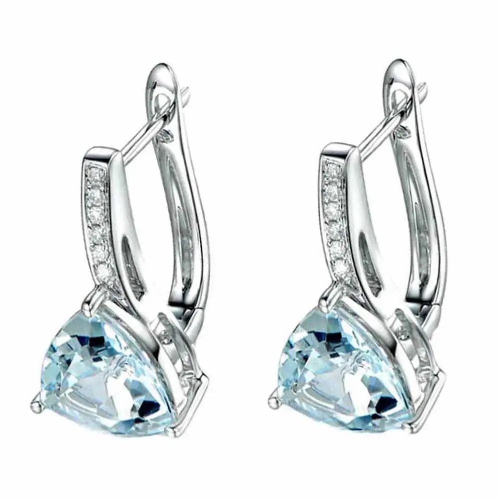 

Elegant Women Faux Hot Rhinestone Inlaid Drop Huggie Earrings Eardrops New Hot