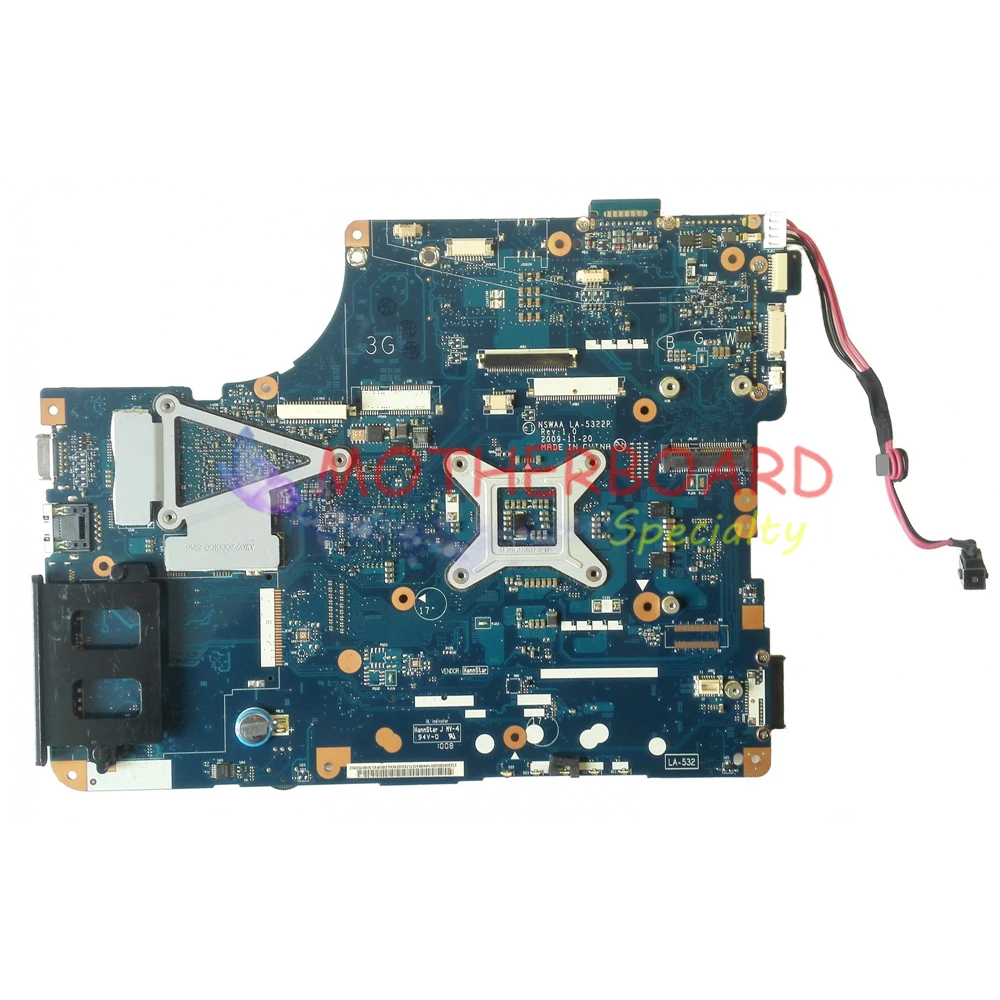 Vieruodis для ноутбука Toshiba Satellite L500 L505 Материнская плата DDR3 HM55 NSWAA K000092530 LA-5322P W/ HD 4650 GPU |