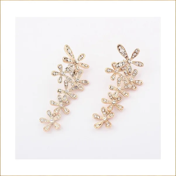 Min. order is $5(can mix)Low price 2014 Summer accessories jewelry Full of Rhinestone girl's/lady's Big stud Earrings | Украшения и