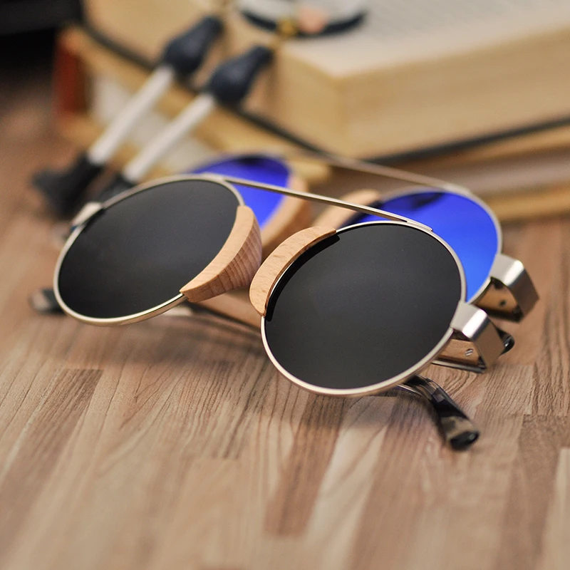 BOBO BIRD деревянные солнцезащитные очки для женщин oculos de sol feminino Роскошные брендовые солнцезащитные очки для мужчин lunette de soleil femme в деревянной коробке