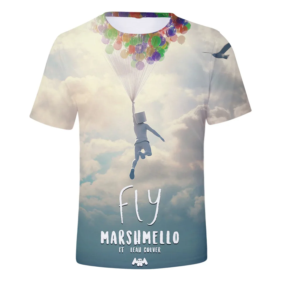 Горячие marshmello Костюмы для косплея 3D печати шею футболка Для женщин/мужская одежда Распродажа футболка с зефиркой Повседневное Kpop плюс Размеры - Цвет: 11