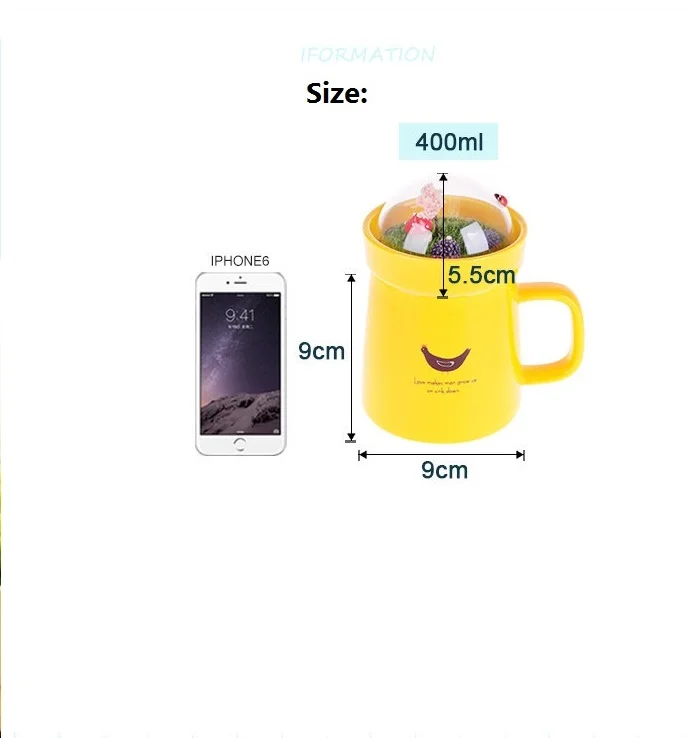 Lovely Bone China Ceramic Mugs and cup Top Quality Cute Totoro Cartoon Style Children Outdoor Water Cup 400ml Colorful | Дом и сад