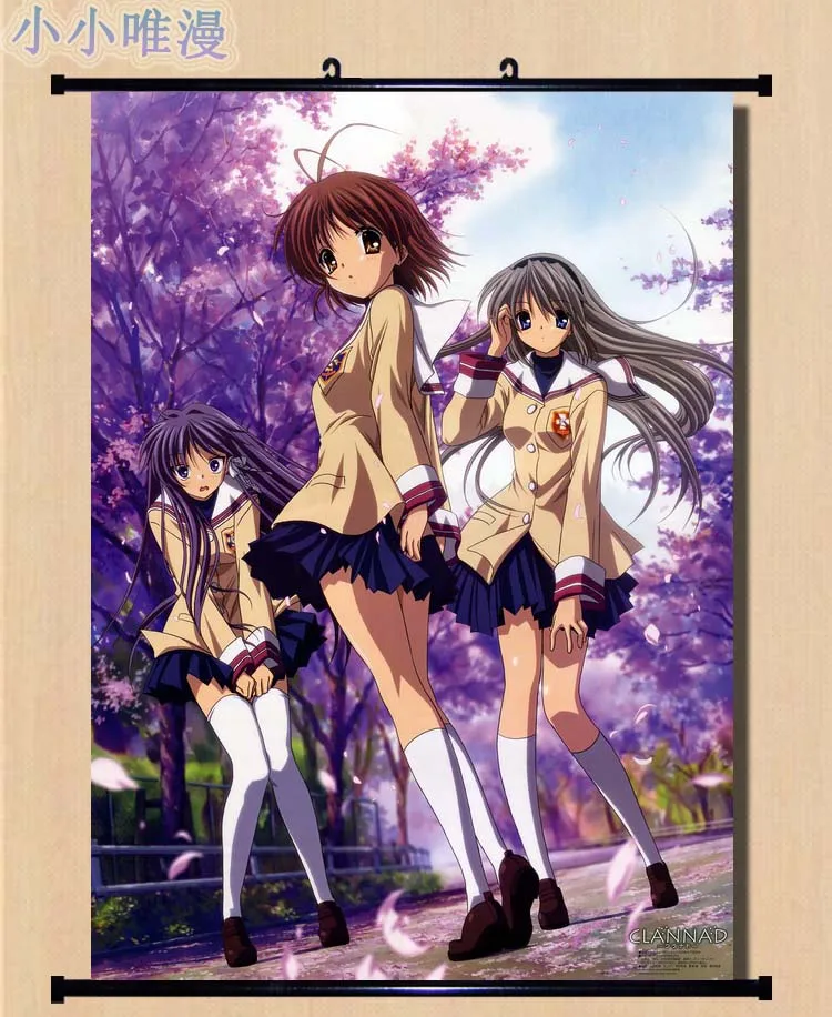 Японские декоративные рисунки раньше Fujibayashi Kyou &amp Ichinose Kotomi Furukawa Nagisa домашний