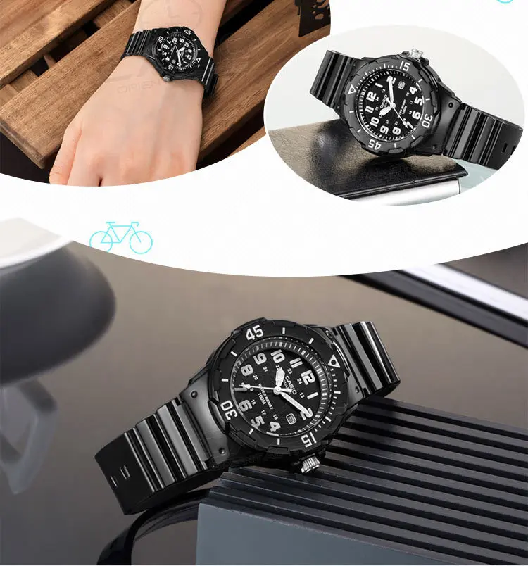Часы CASIO с силиконовым ремешком, спортивные часы с датой, женские часы для влюбленных пар, водонепроницаемые часы, подарок, женские настольные часы, LRW-200H