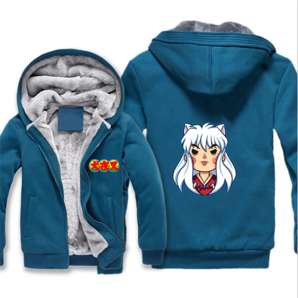 Аниме Inuyasha куртка мужское утепленное пальто модные толстовки мужские куртки