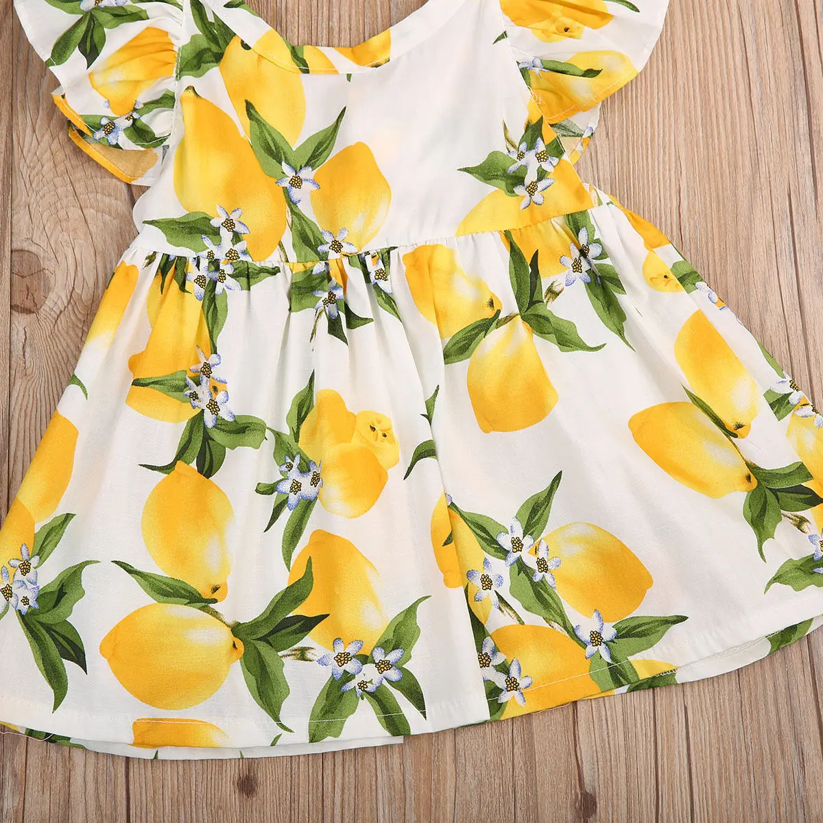 2018 Baby Girl Back Bandage Lemon dress Toddler Kid Summer Tutu Dresses | Детская одежда и обувь