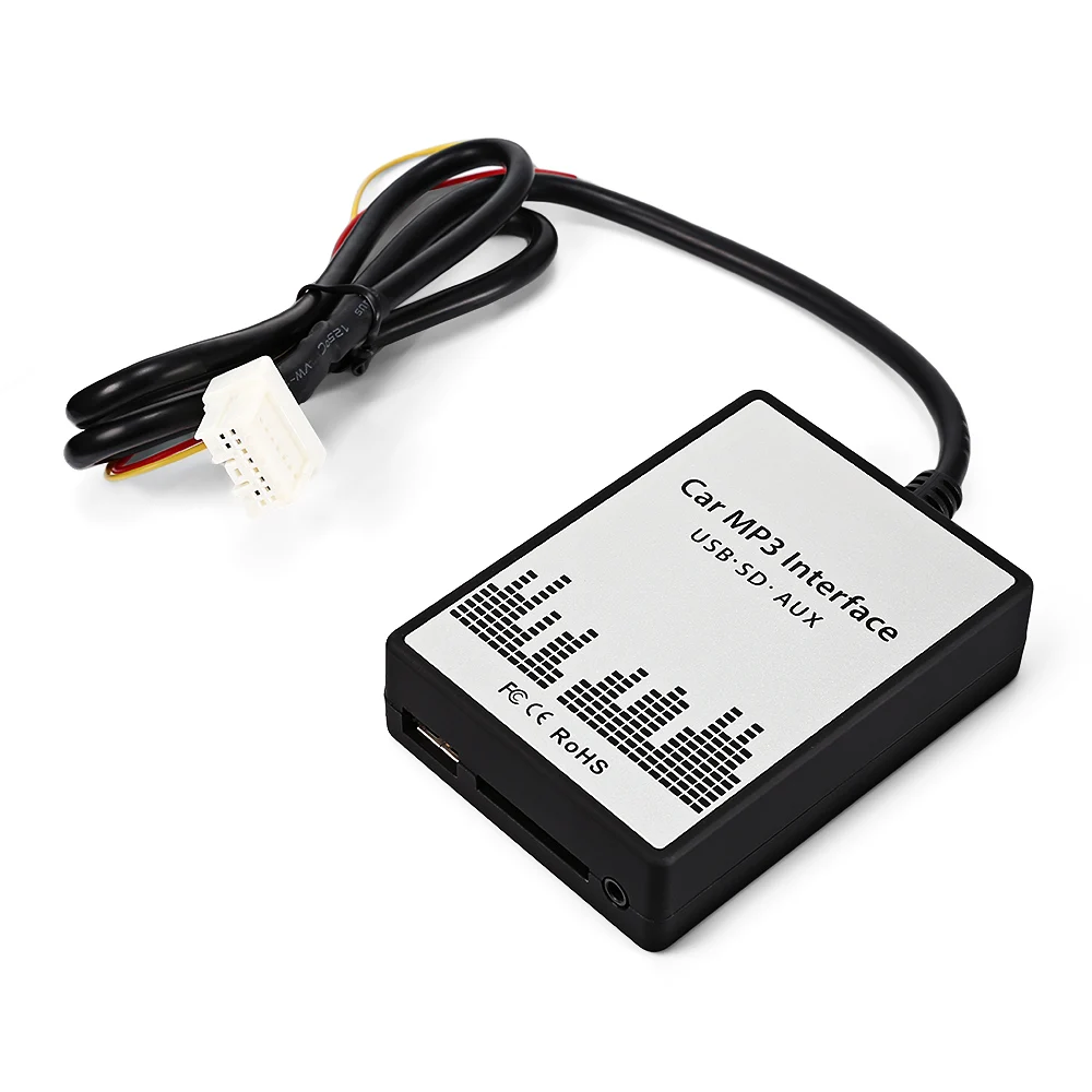 Автомобильный cd чейнджер адаптер AUX USB Интерфейс 3 5 мм кабель Вход SD MP3 плеер для