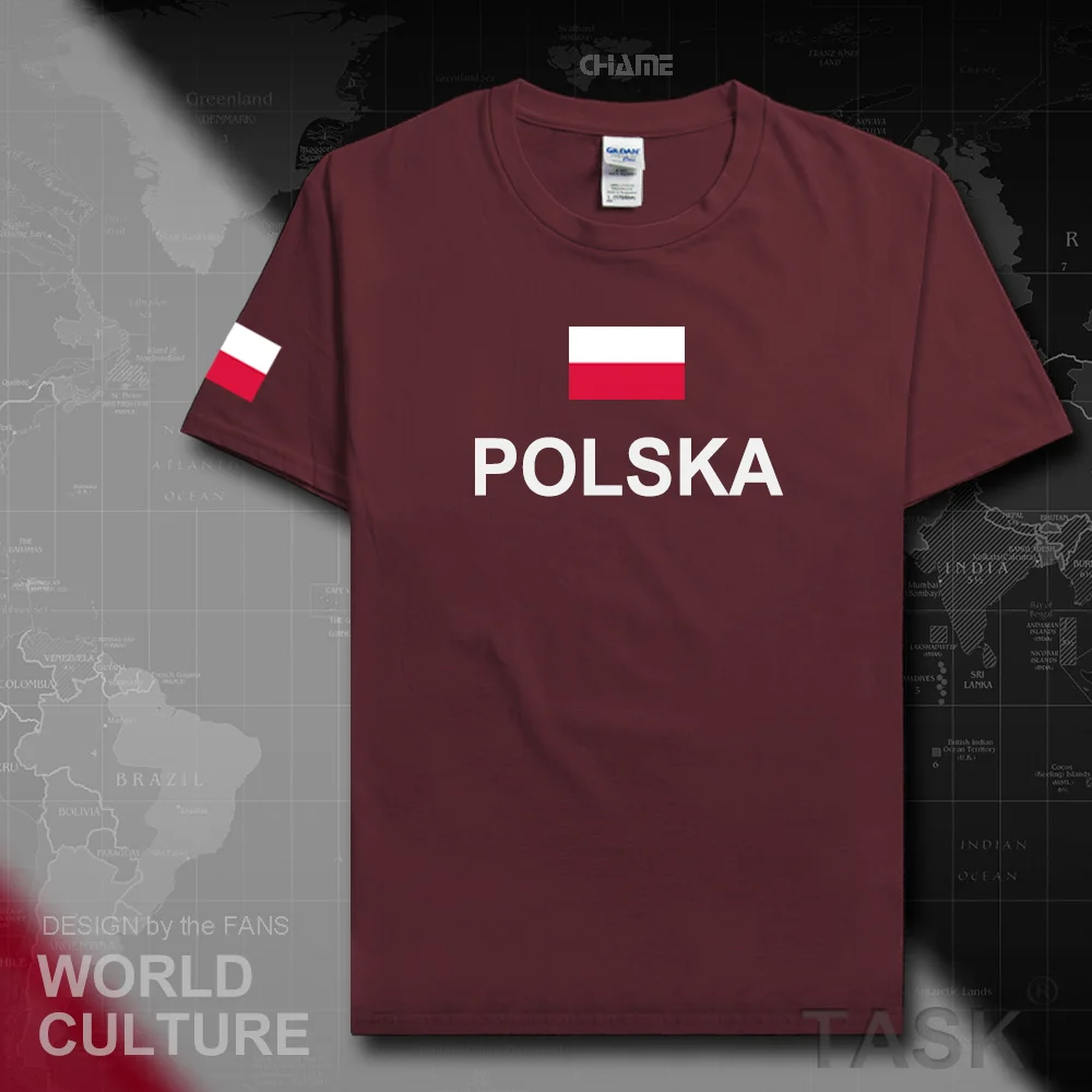 Польская Мужская футболка 2017 хлопковая Футболка в стиле хип хоп для фитнеса|brand men