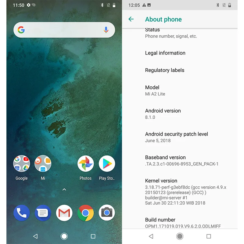Глобальная версия Xiaomi A2 Lite 3 ГБ 32 Смартфон Snapdragon 625 Octa Core 5 84 &quot19:9 полный экран 12MP +