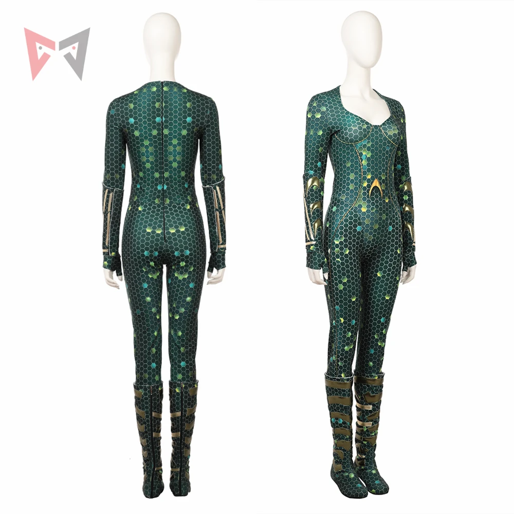 Новинка MMGG Movie Aquaman Cosplay Mera костюм для косплея Jumpsuits комплект высокое качество