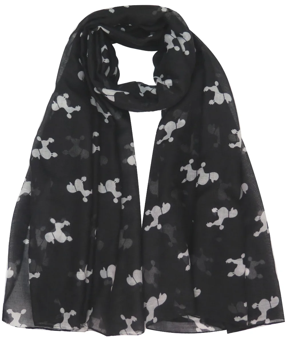 Большой женский шарф с принтом животных легкий мягкий шаль большого размера