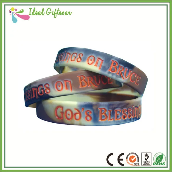 Китайский заводской силиконовый браслет под заказ камуфляжный оптовый