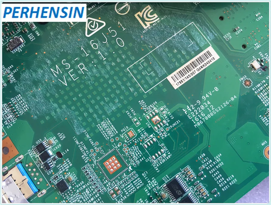 Оригинальный Для MSI GE62 6QD MS 17951 ms 1795 Материнская плата ноутбука 16J51 16J5 SR2FQ i7 6700 GTX960M