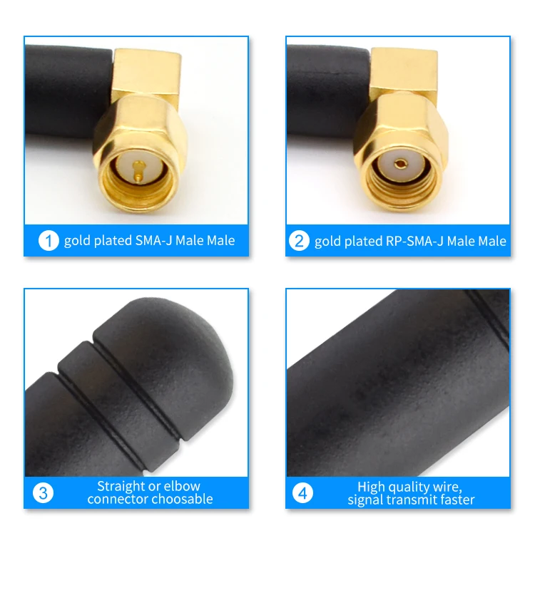 2PCS Mini Rubber 3dBi 2.4ghz WIFI Antenna SMA Male Router Bluetooth Antennas Wireless Module 2.4g Antena External Aerial