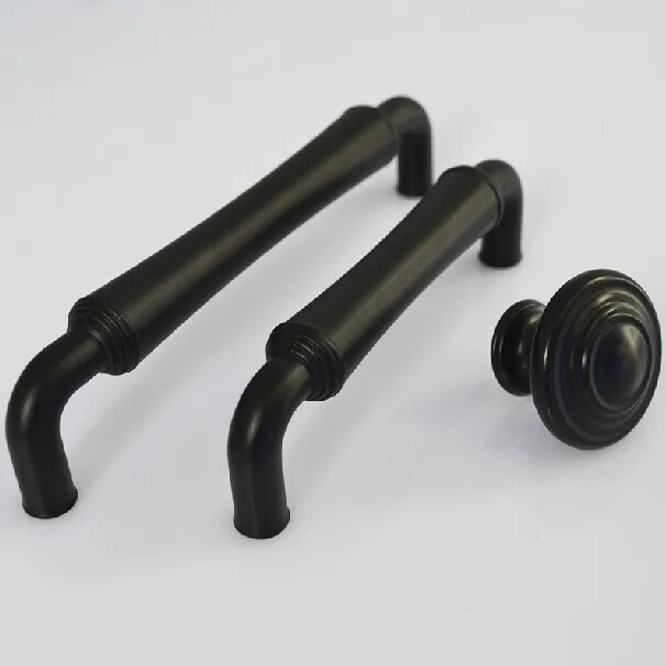 96 мм черная ручка комода для кухонного шкафа Ручка двери простая украшения