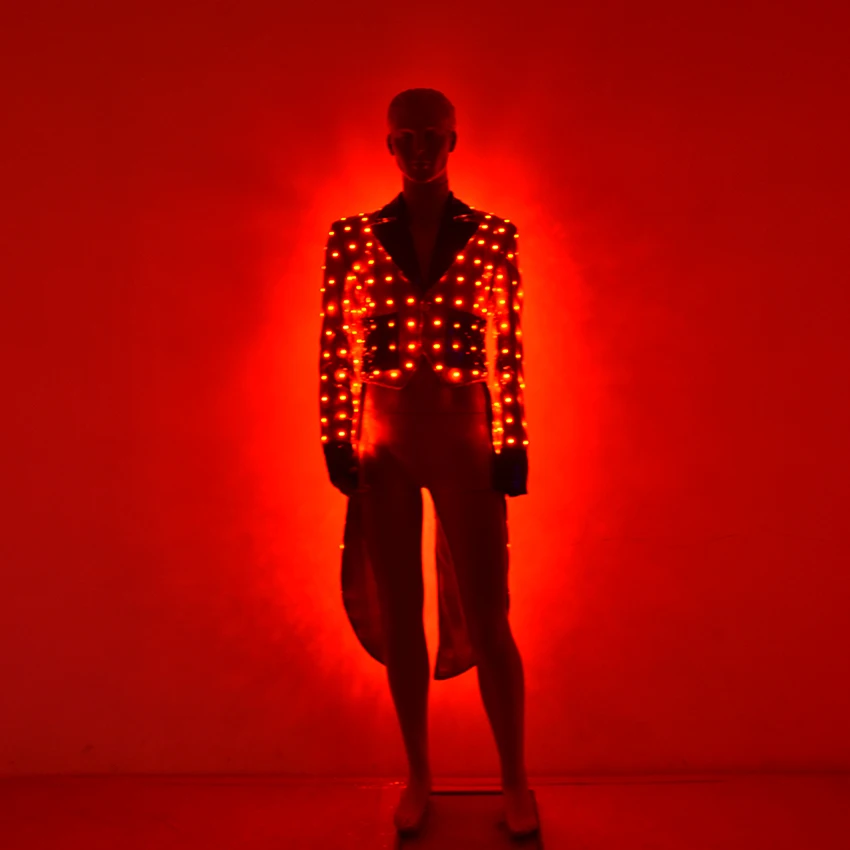 Светящиеся костюмы со светодиодной подсветкой для мужчин одежда карнавала бала