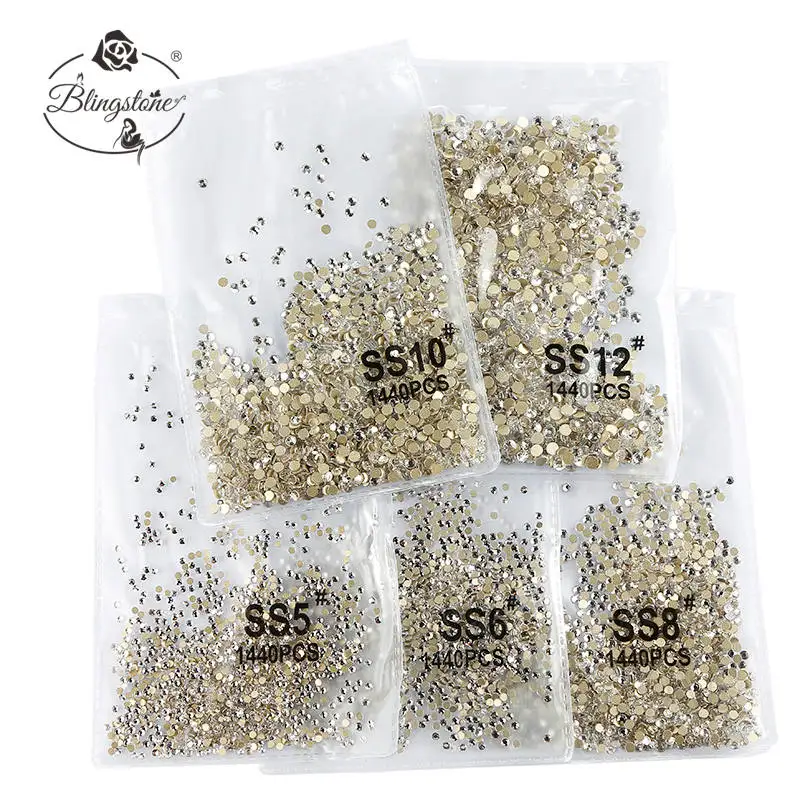 SS3-SS8 1440 шт Супер Блестящий Flatback многоцветный не горячей фиксации стразы для дизайна ногтей украшения обуви и украшение в виде танцующих фигурок