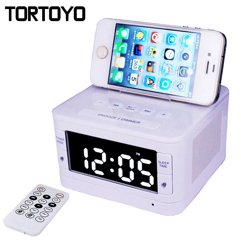 Стерео беспроводной Bluetooth динамик FM радио Будильник компьютерные колонки с