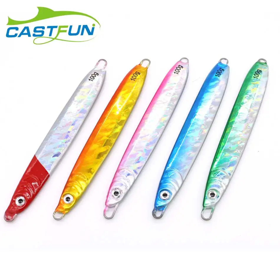 

Castfun Metal Jig Deep Water Ocean Fishing Knife Jig Saltwater Metal Lure 5pcs/lot 100g 150g 180g 200g 250g Hard Baits