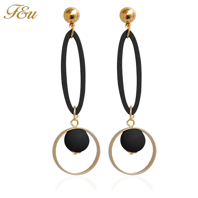 F&ampU Long Dangle Drop Fashion New Arrival Summer Collection Unique Style Bijoux Jewelry Earrings for Women | Украшения и