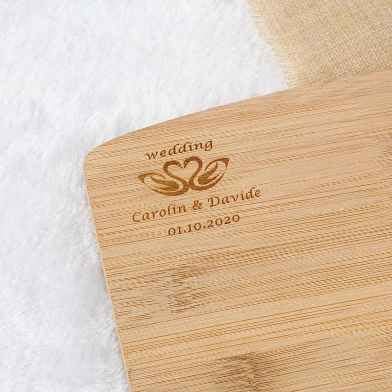 Personalized name date Custom Engraved Bamboo Fruits Board Wood chopping cutting board Kitchen wedding favors and gifts | Дом и сад