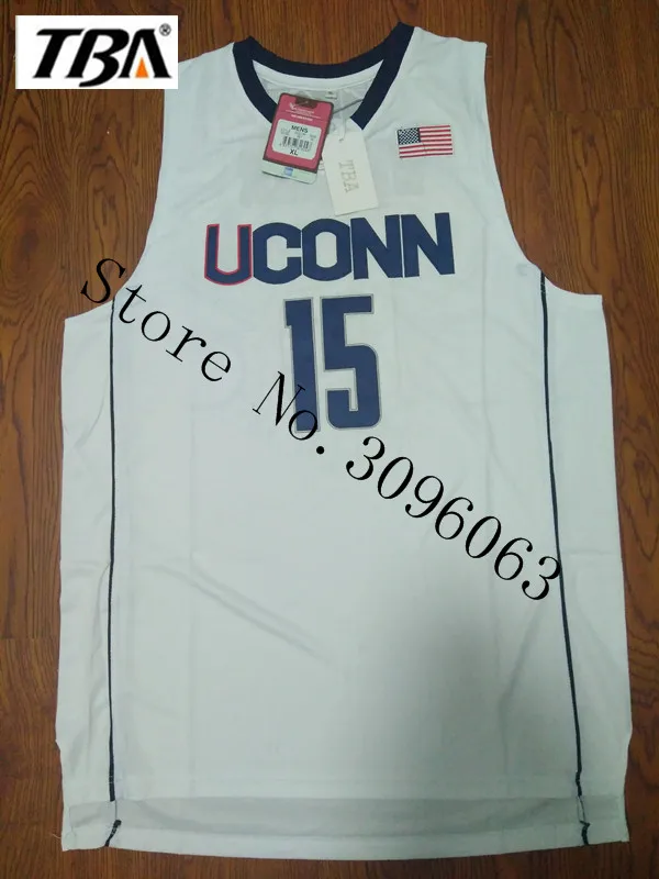 Новый Новинка 2017 года UConn #15 Хаски Kemba Уокер Главная Белый Баскетбол Джерси для Для