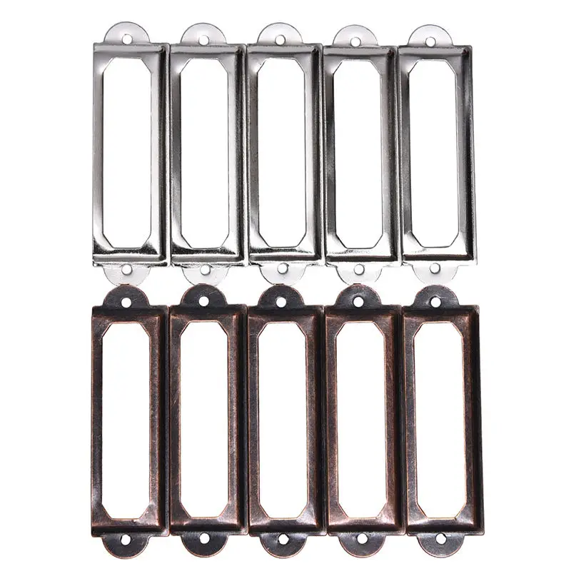 Оптовая продажа 10 шт. античная латунь металлическая этикетка тянущаяся рамка