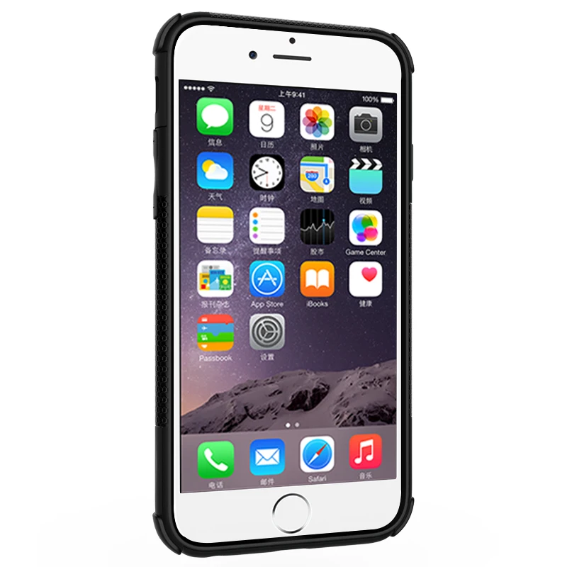Роскошный чехол Hybird Armor для iphone 6 s Жесткий ПК противоударный iphoen ifone X 7 8 plus