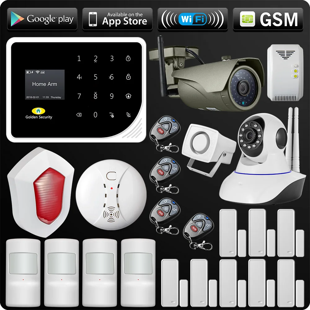 WIFI GSM сигнализация Система безопасности приложение ISO Android контроль Открытый Wifi IP