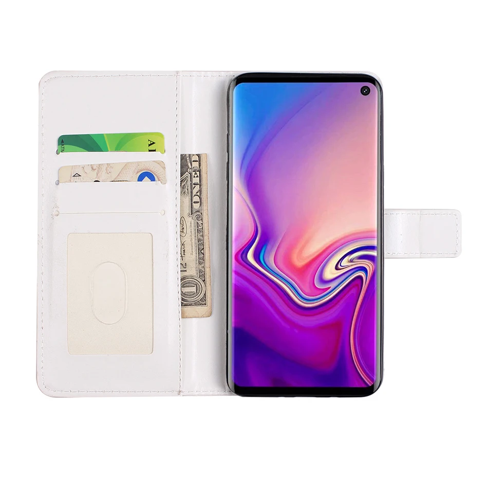 Задняя крышка с отделением для карт для samsung Galaxy S10 E S9 S8 Plus S6 S7 Edge J4 J6 A6 A9, кожаный чехол-книжка, чехлы для телефонов