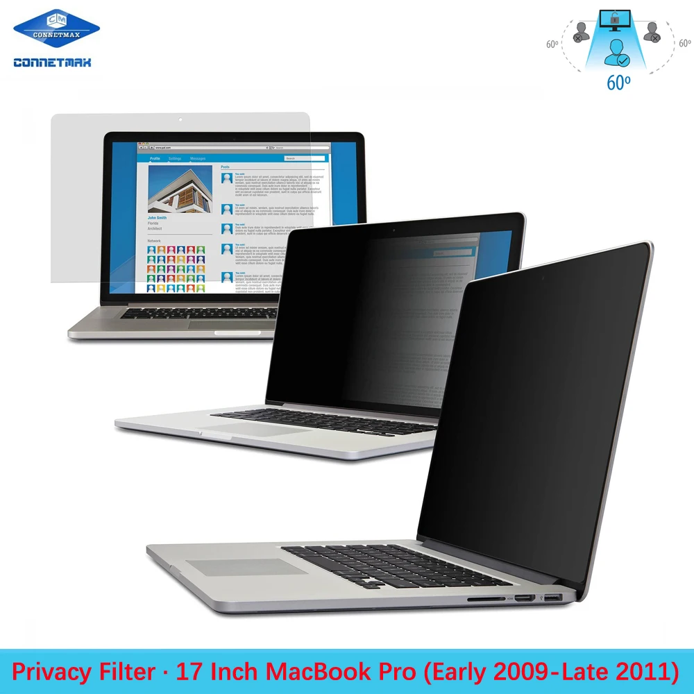 

Anti-Glare Privacy Filter Blackout for Apple MacBook Pro 17" Desktop LCD Monitors