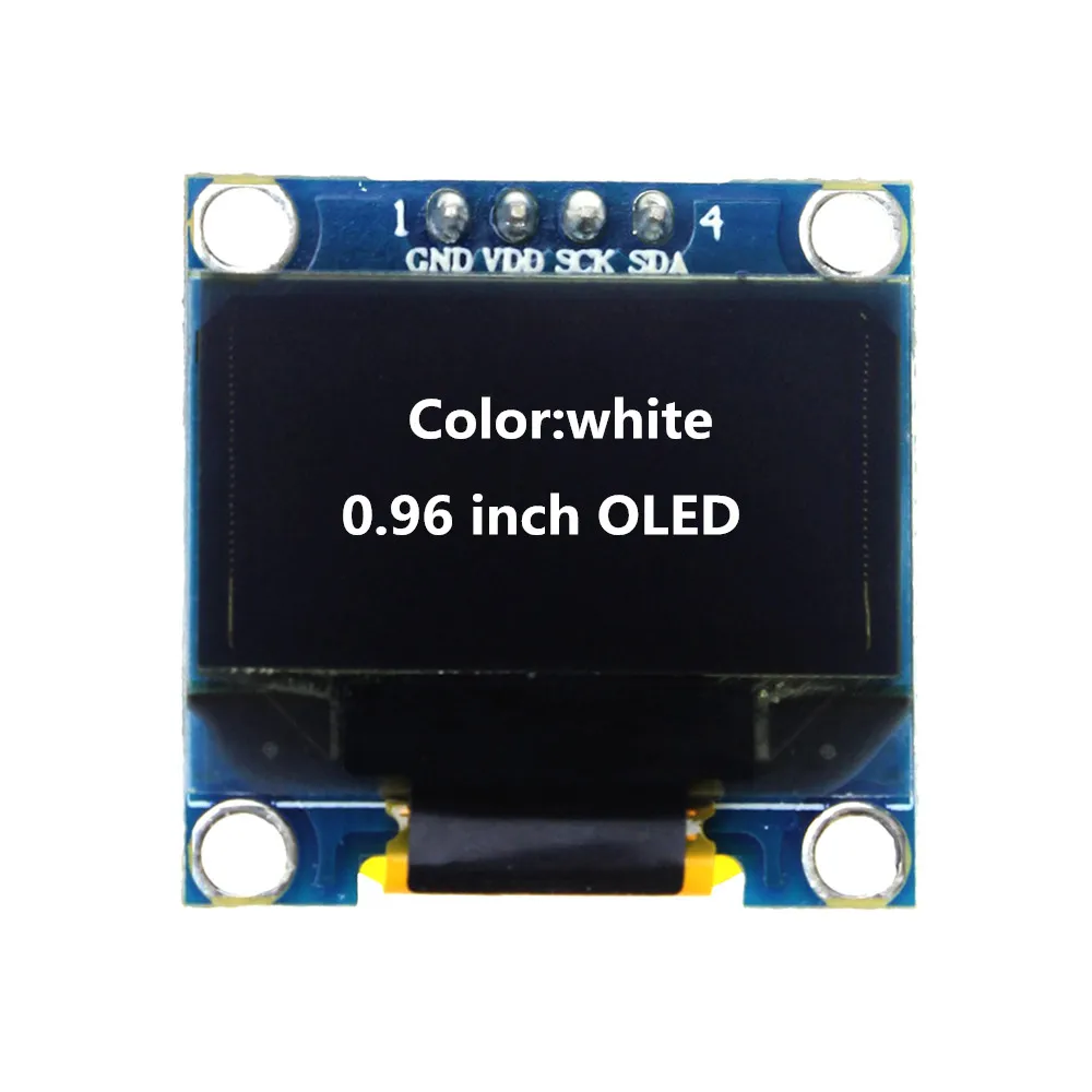 0.96 4Pin White 0,96 дюймовый 128X64 OLED дисплей модуль 0,96 IIC общаться Белый Синий Желтый Синий для arduino DIY KIT - Цвет: 0.96 4Pin White