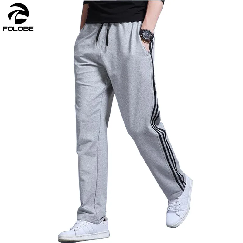 

FOLOBE Brand Men's Cotton Pants Outside Thick Joggers Fleece Summer Super Warm Pants Heavyweight Zipper Trousers Men Sweatpants