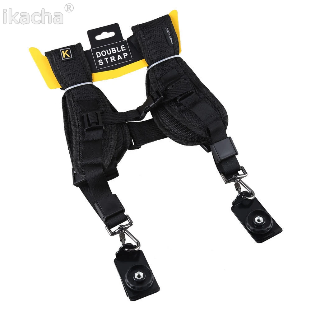

Camera Strap Breathable Double Dual Shoulder Sling Belt Quick Rapid Sling Belt Adjustment for DSLR Digital
