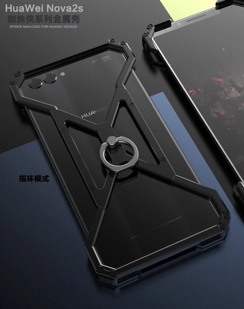 Металлический Чехол Super Hero для Huawei P30 Pro P20 Lite P10 P9 Plus Nova 5 5i 4 3 3i 3e 2 2S чехол с кольцом для телефона с изображением Человека-паука
