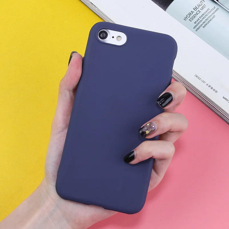 Для iPhone 6 Plus чехол Сверхтонкий Мягкий для X XR XS макс 7 8 6s плюс 5 5S SE Карамельный цвет